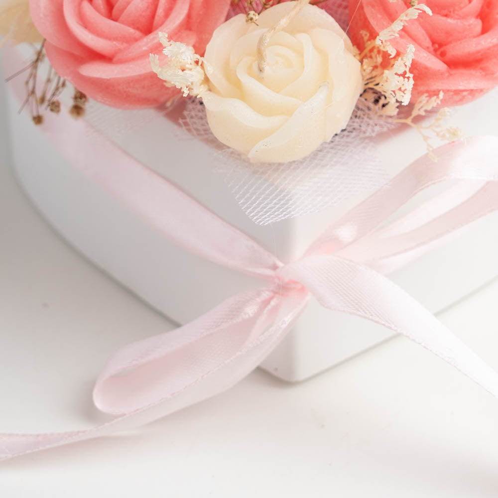Sweetheart Garden Scented Candle Flower Bouquet in a Jar By Giftos