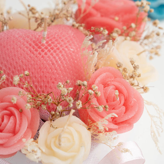 Sweetheart Garden Scented Candle Flower Bouquet in a Jar By Giftos