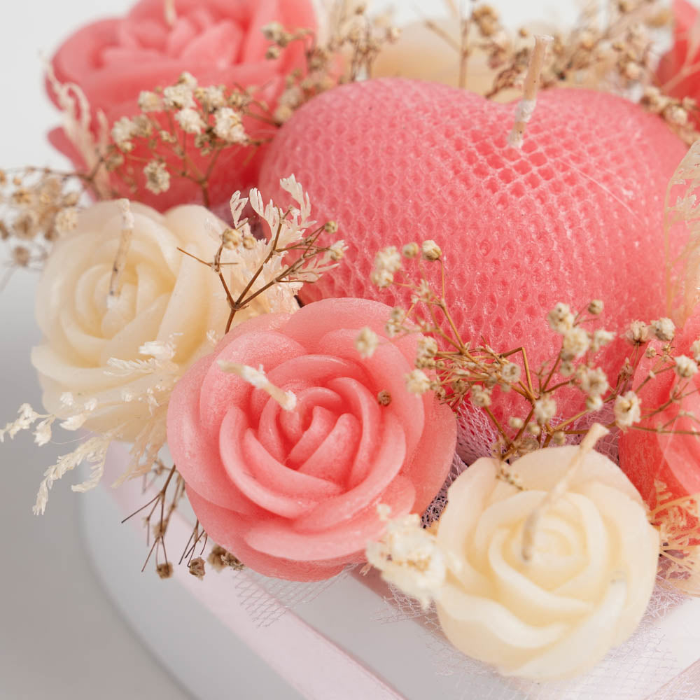 Sweetheart Garden Scented Candle Flower Bouquet in a Jar By Giftos