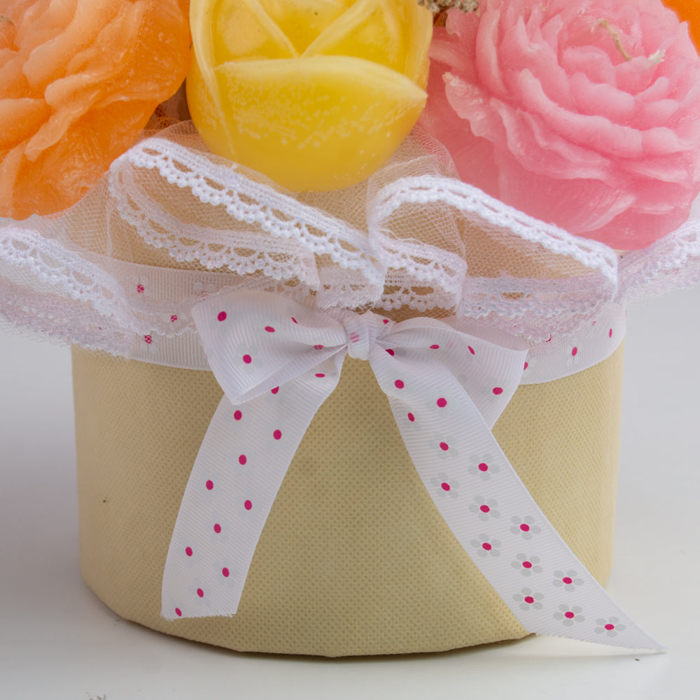 Glow & Bloom Scented Candle Flower Bouquet by Giftos